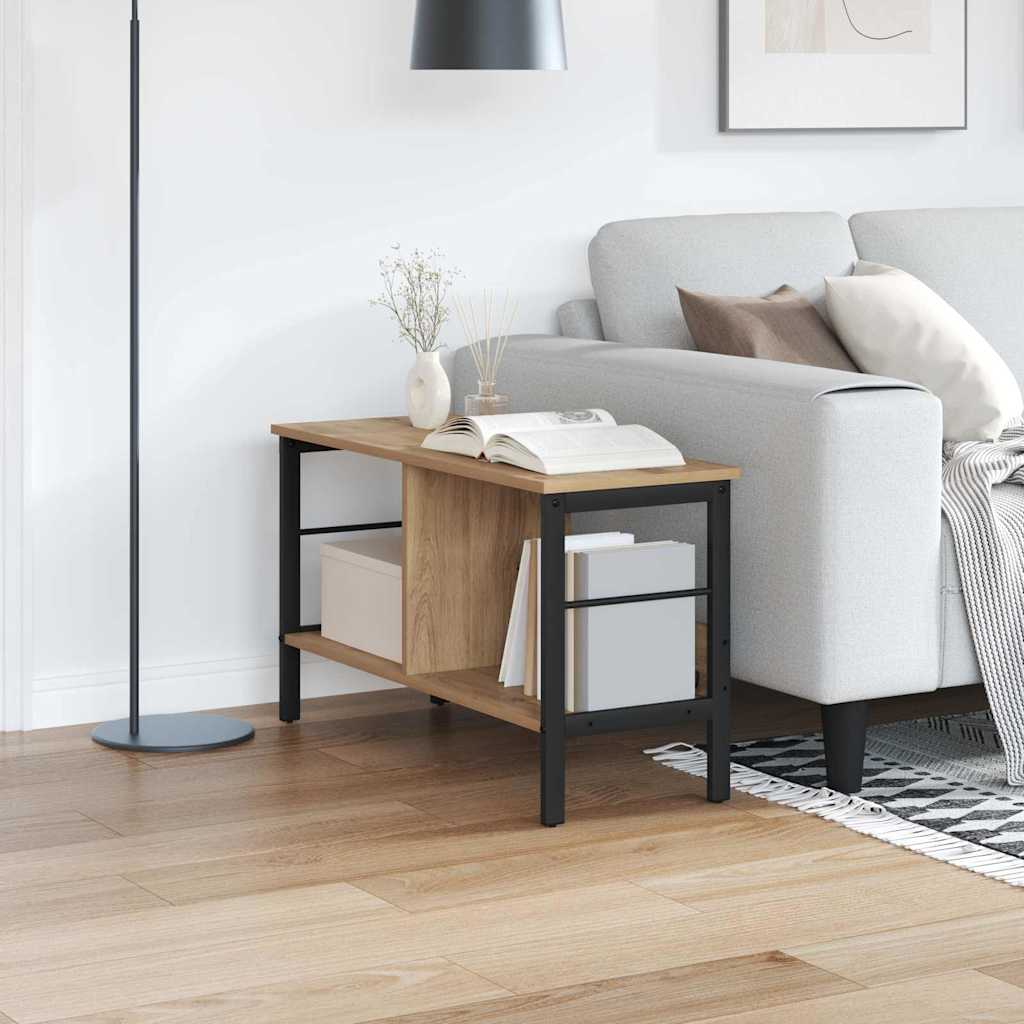 vidaXL Boekenkast Zwart Eiken 82 x 32 x 144,5 cm Bewerkt hout