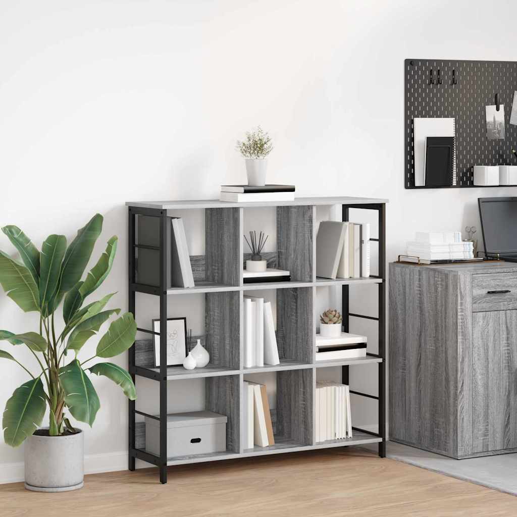vidaXL Boekenkast Zwart Eiken 82 x 32 x 144,5 cm Bewerkt hout