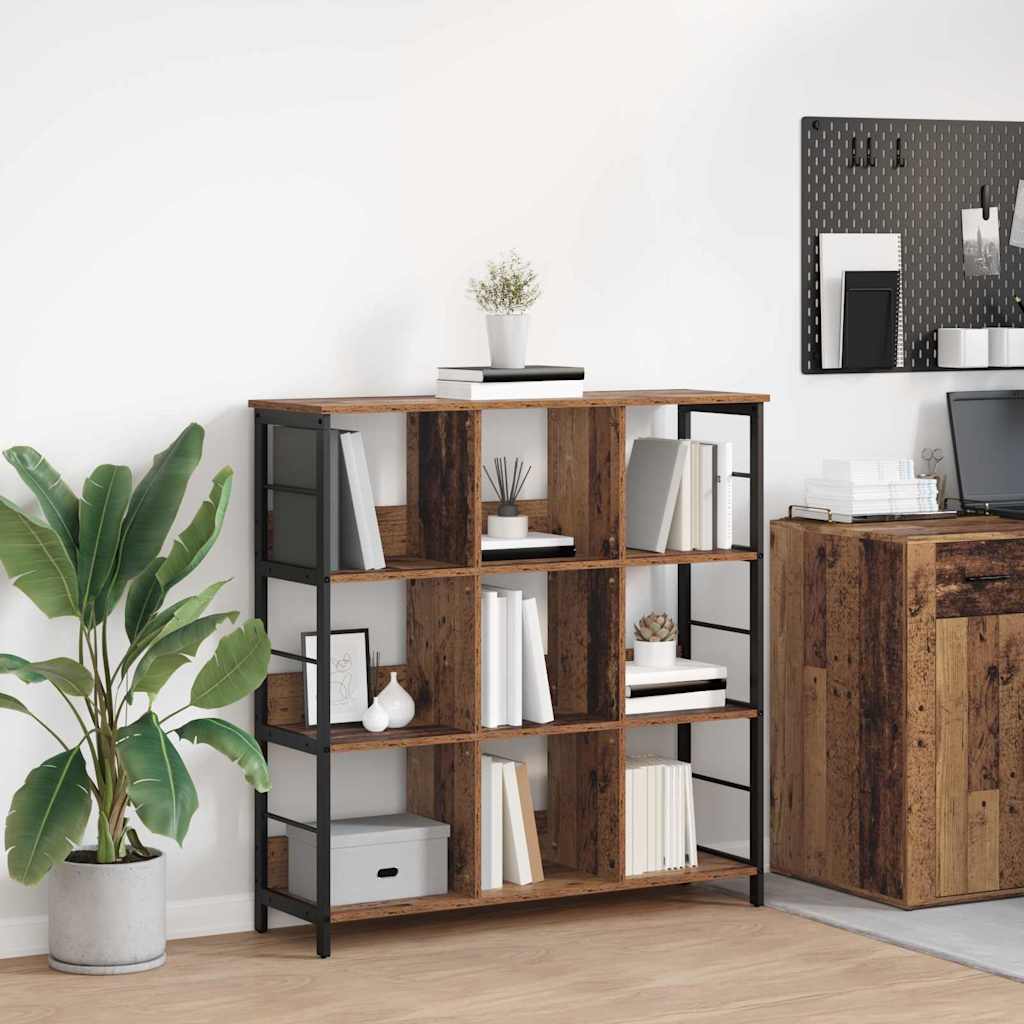 vidaXL Boekenkast Zwart Eiken 82 x 32 x 144,5 cm Bewerkt hout