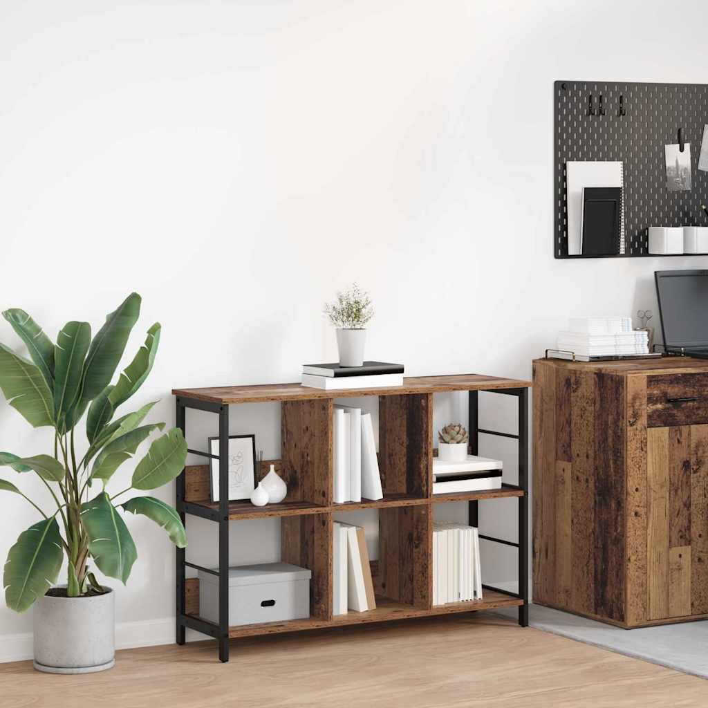 vidaXL Boekenkast Zwart Eiken 82 x 32 x 144,5 cm Bewerkt hout