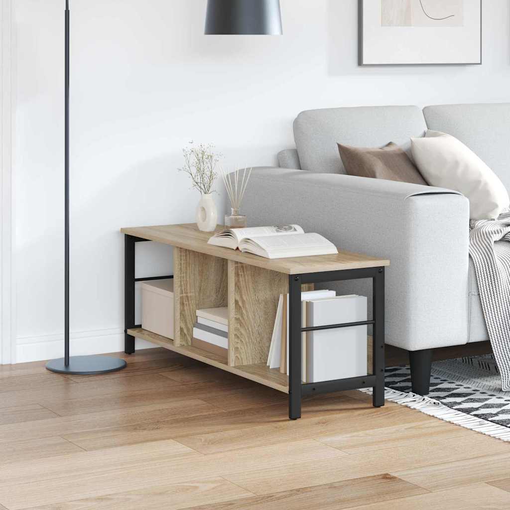 vidaXL Boekenkast Zwart Eiken 82 x 32 x 144,5 cm Bewerkt hout