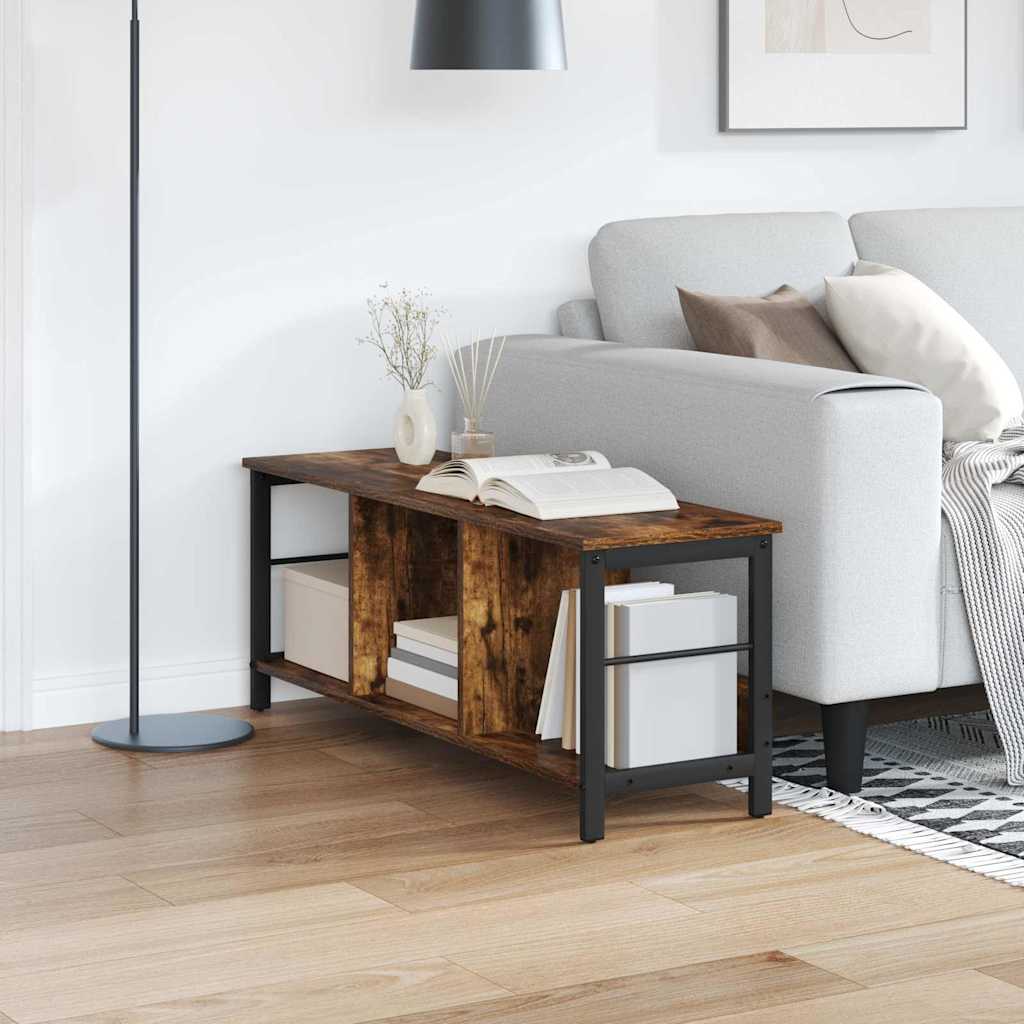 vidaXL Boekenkast Zwart Eiken 82 x 32 x 144,5 cm Bewerkt hout