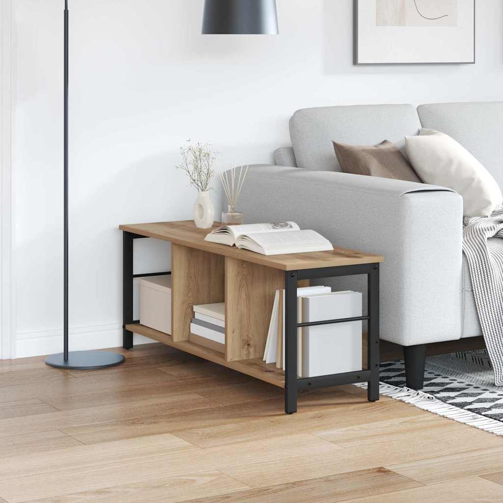 vidaXL Boekenkast Zwart Eiken 82 x 32 x 144,5 cm Bewerkt hout
