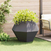 vidaXL Plantenbak Zwart 100 x 100 x 80 cm Staal