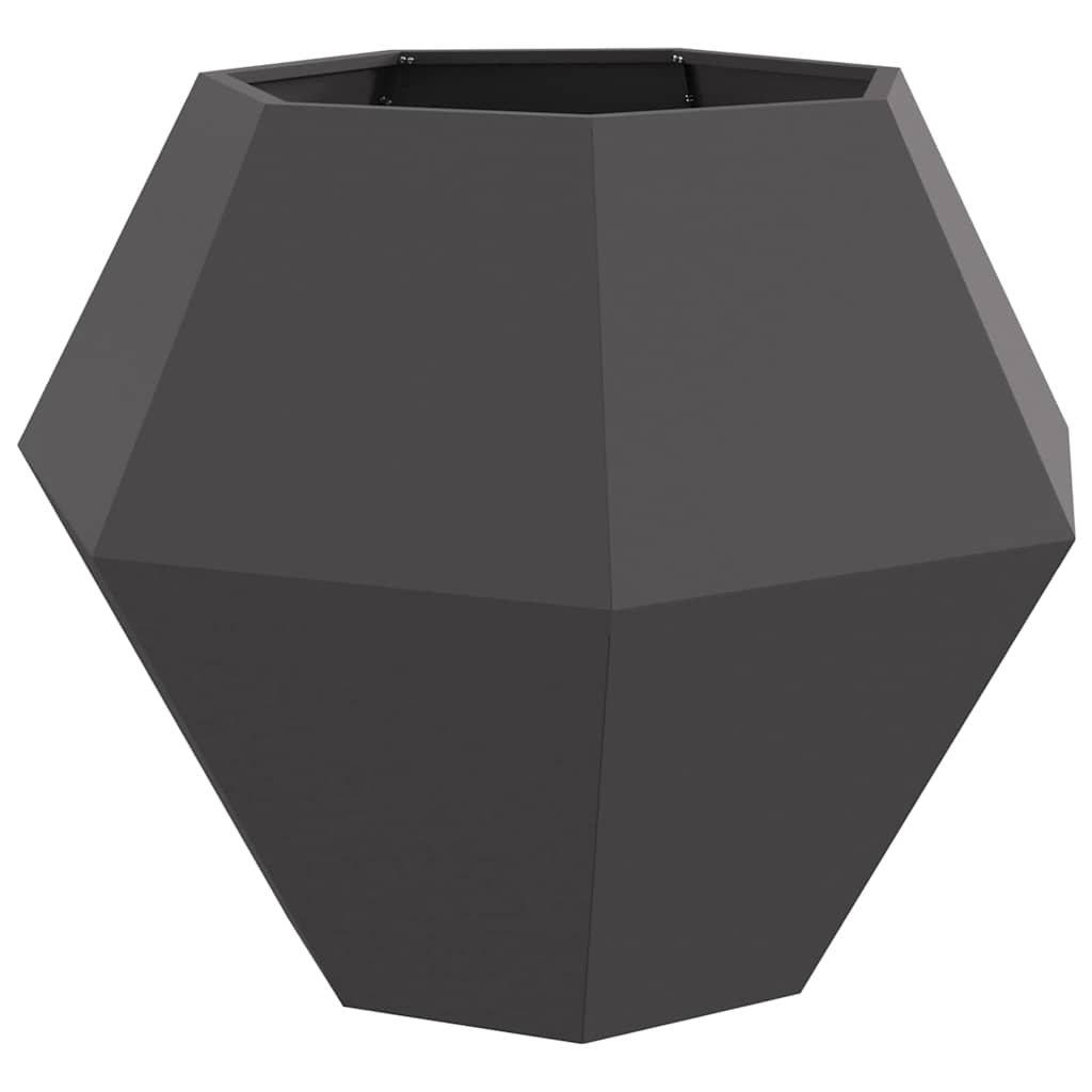 vidaXL Plantenbak Zwart 100 x 100 x 80 cm Staal
