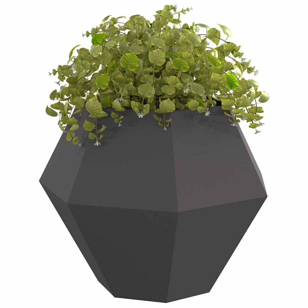 vidaXL Plantenbak Zwart 100 x 100 x 80 cm Staal