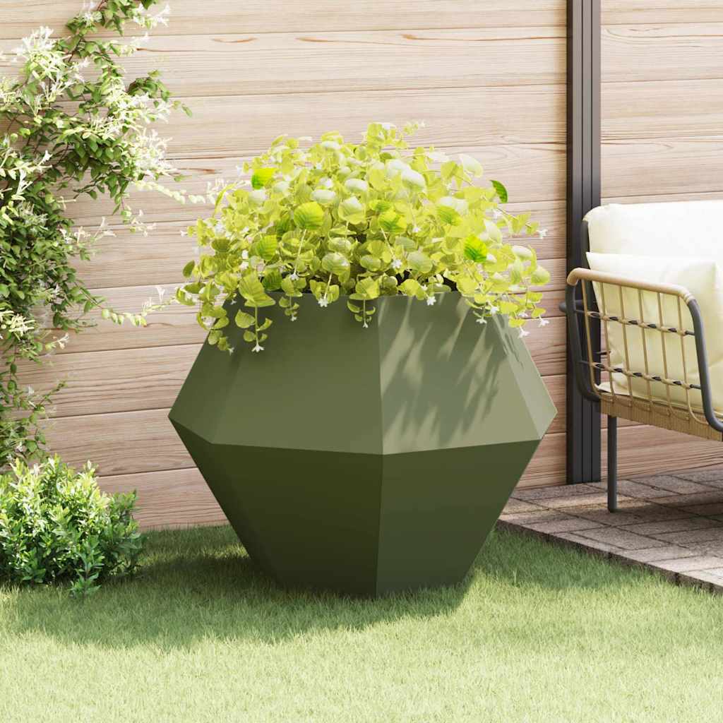vidaXL Plantenbak Zwart 100 x 100 x 80 cm Staal