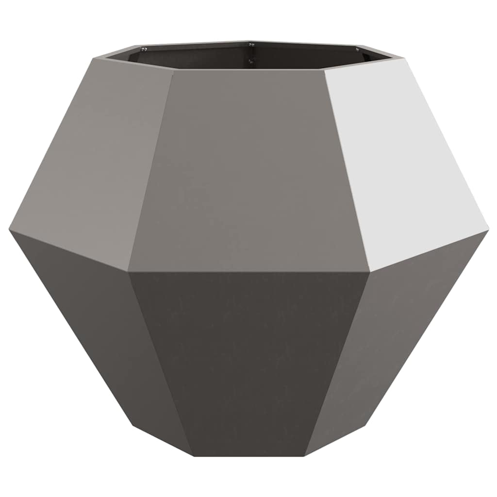 vidaXL Plantenbak Zwart 100 x 100 x 80 cm Staal