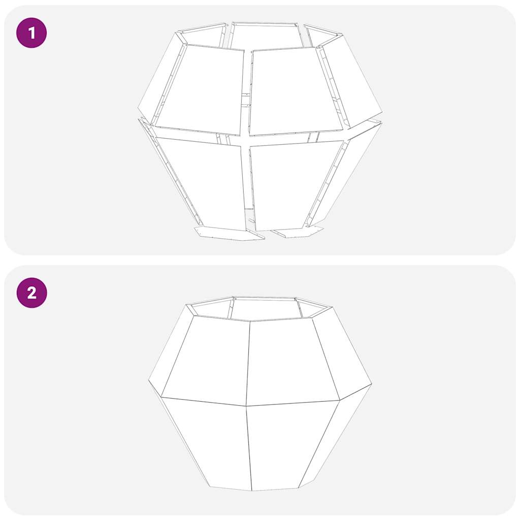 vidaXL Plantenbak Zwart 100 x 100 x 80 cm Staal