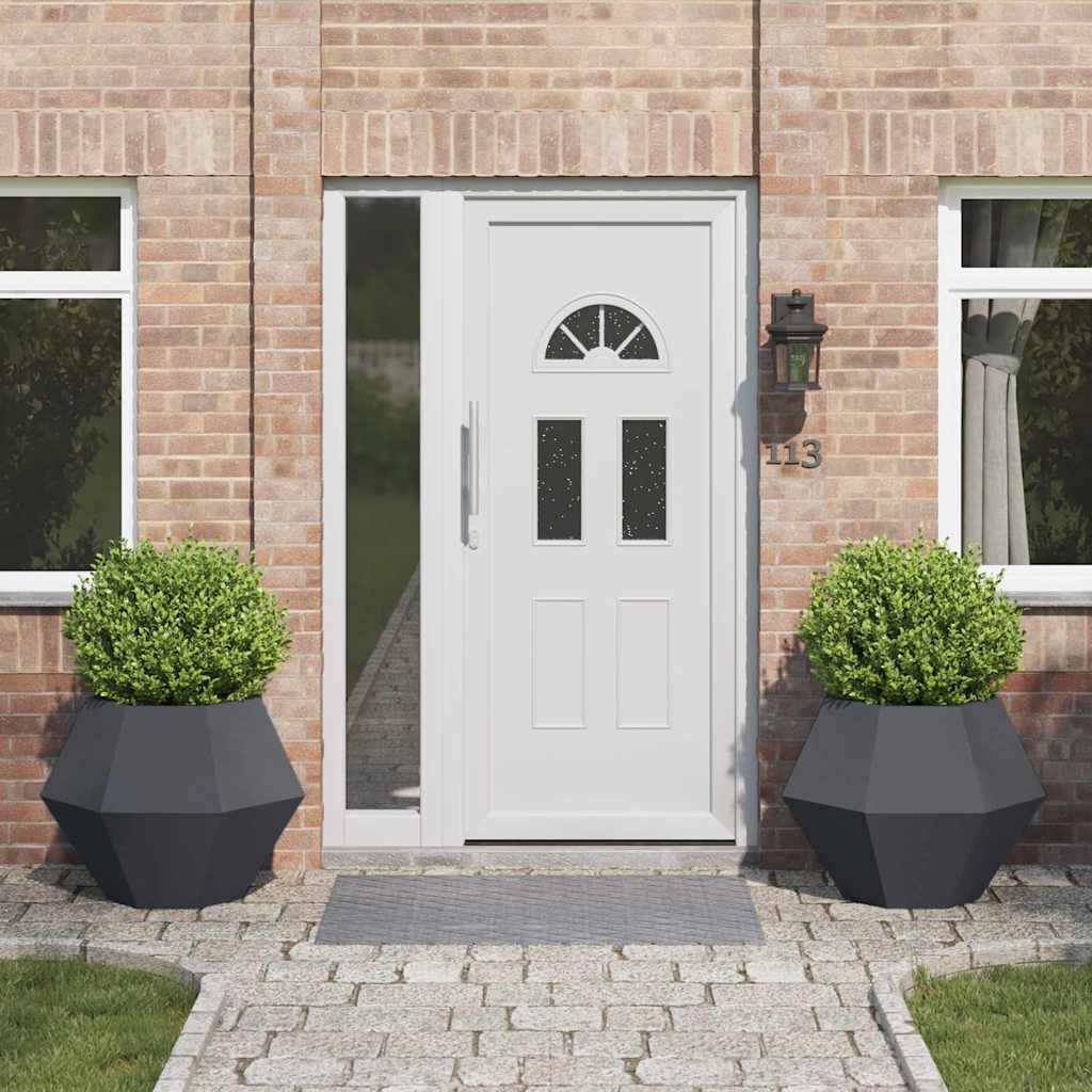 vidaXL Plantenbak Zwart 100 x 100 x 80 cm Staal