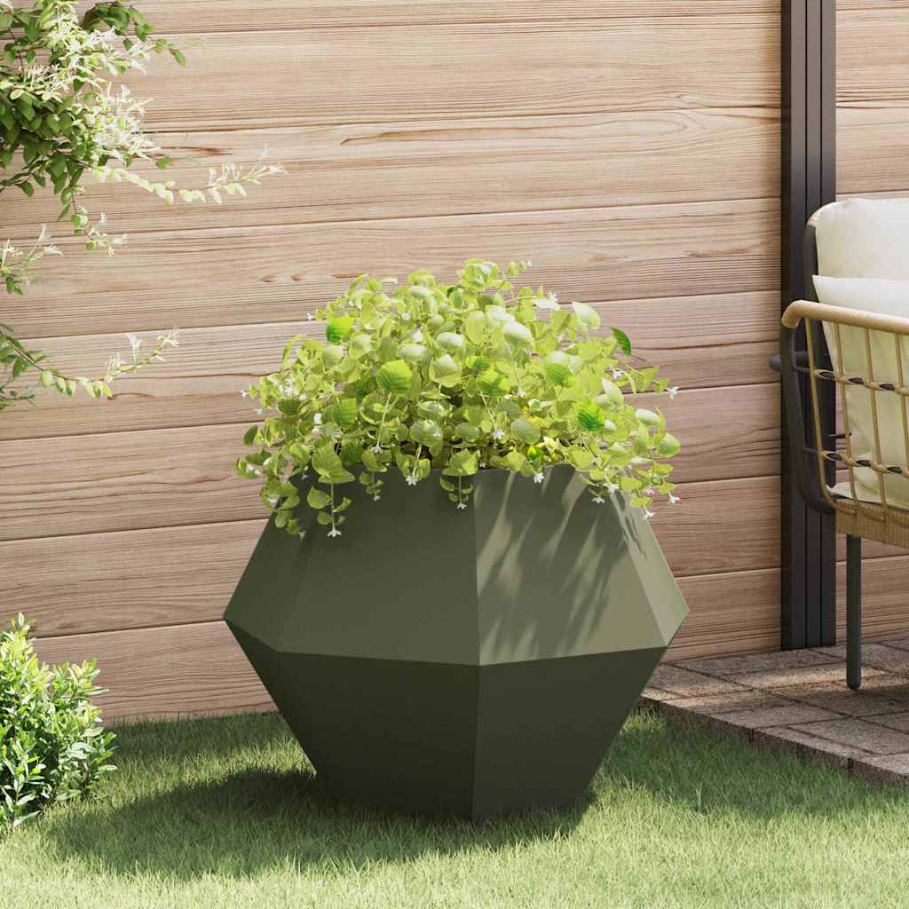 vidaXL Plantenbak Zwart 100 x 100 x 80 cm Staal