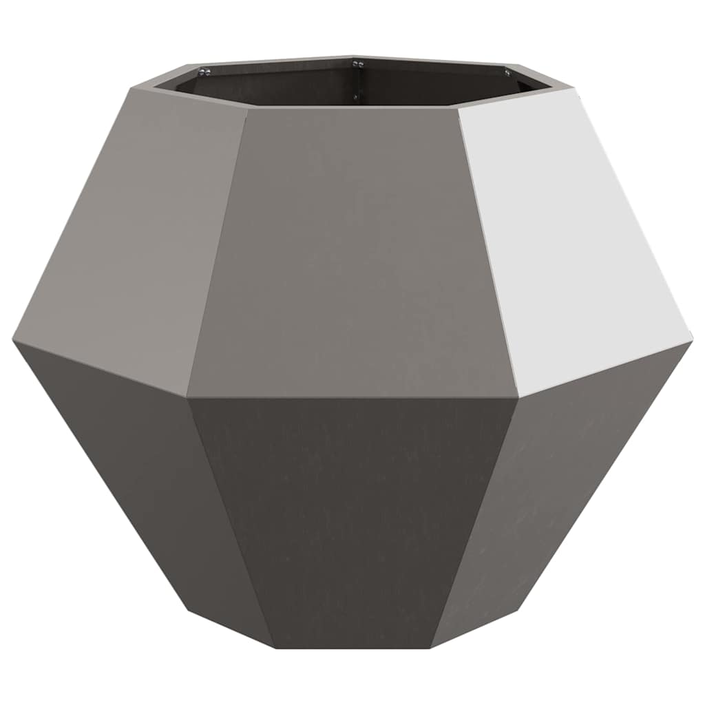 vidaXL Plantenbak Zwart 100 x 100 x 80 cm Staal