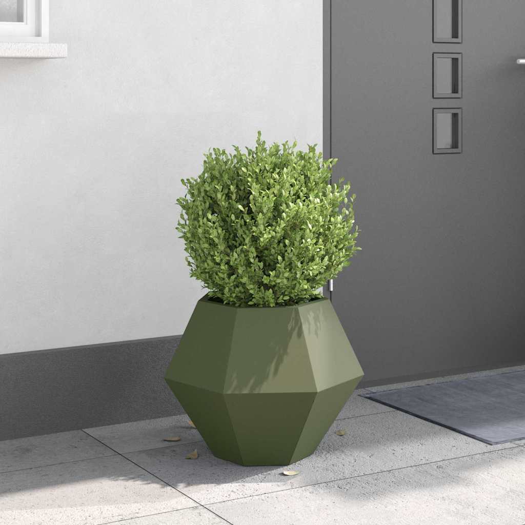 vidaXL Plantenbak Zwart 100 x 100 x 80 cm Staal