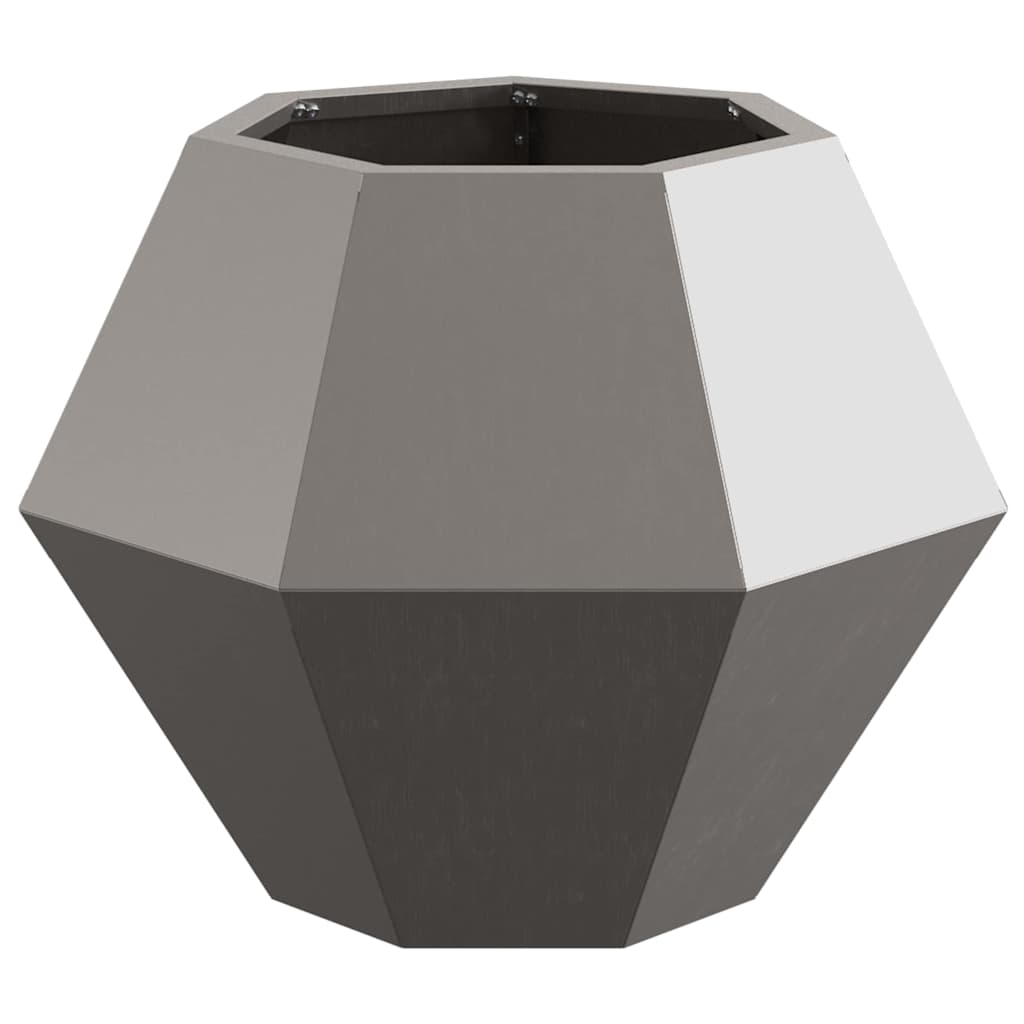 vidaXL Plantenbak Zwart 100 x 100 x 80 cm Staal