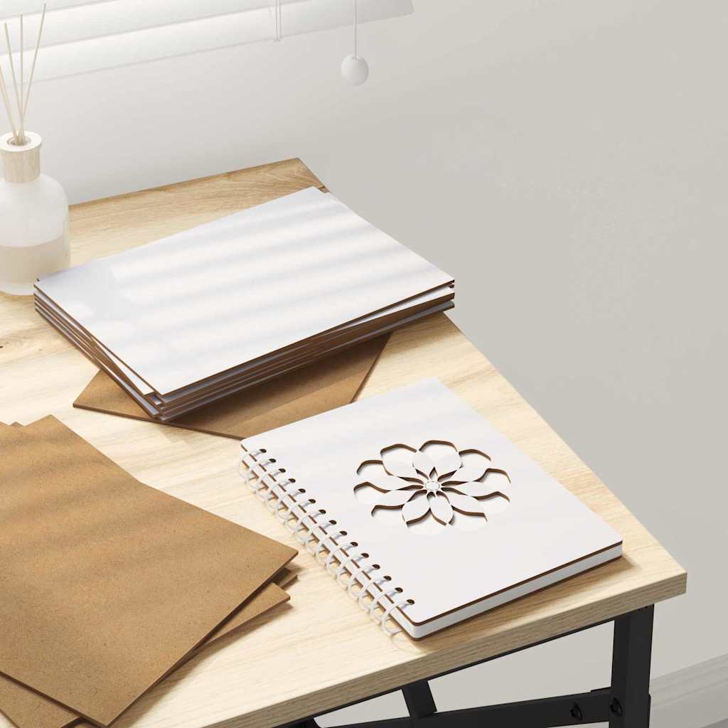 vidaXL Decoratieve Panelen 12 pcs Wit 15 x 21 x 0.3 cm Bewerkt hout