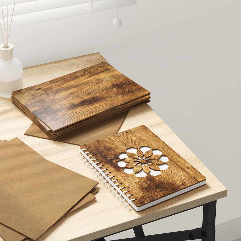 vidaXL Decoratieve Panelen 12 pcs Wit 15 x 21 x 0.3 cm Bewerkt hout