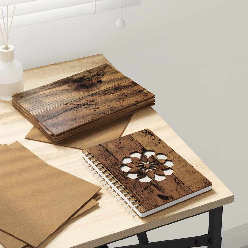 vidaXL Decoratieve Panelen 12 pcs Wit 15 x 21 x 0.3 cm Bewerkt hout