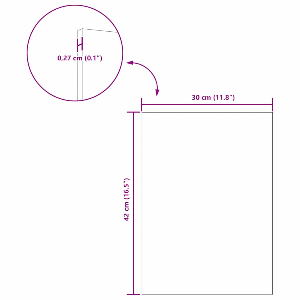 vidaXL Decorpanelen 12 pcs Wit 30 x 42 x 0.3 cm Bewerkt hout