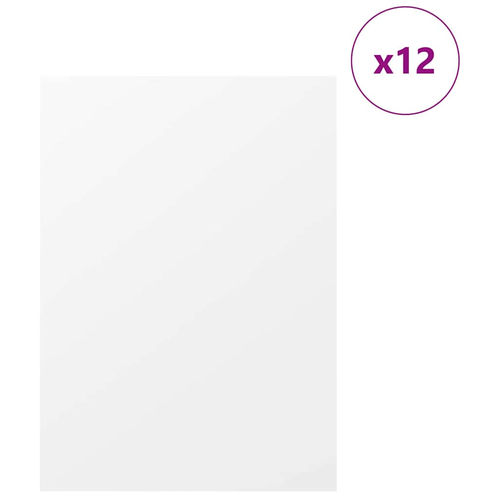 vidaXL Decorpanelen 12 pcs Wit 30 x 42 x 0.3 cm Bewerkt hout