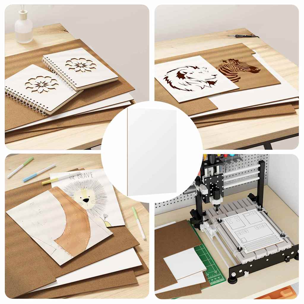 vidaXL Decorpanelen 12 pcs Wit 30 x 42 x 0.3 cm Bewerkt hout