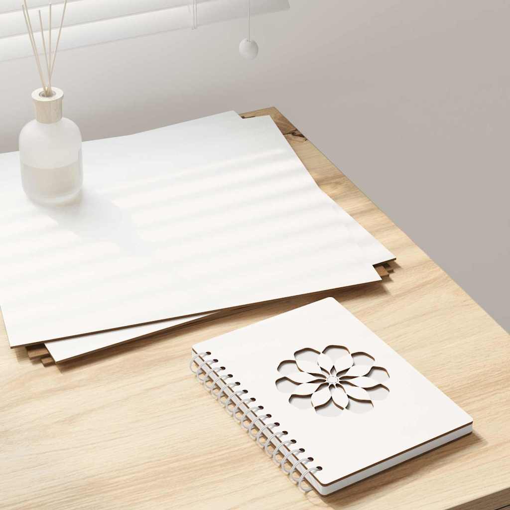 vidaXL Decoratieve Panelen 12 pcs Wit 30 x 30 x 0.3 cm Bewerkt hout