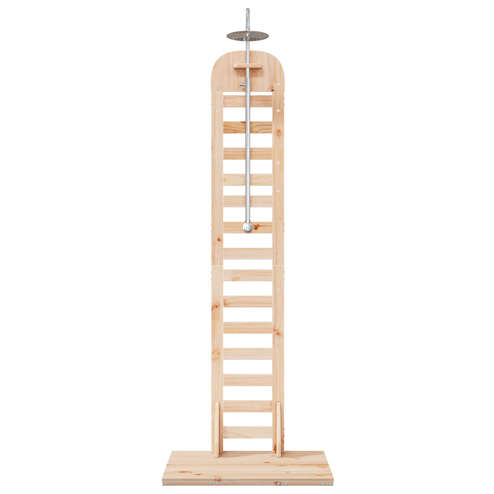 vidaXL Buitendouche 223 cm Massief grenenhout en roestvrij staal