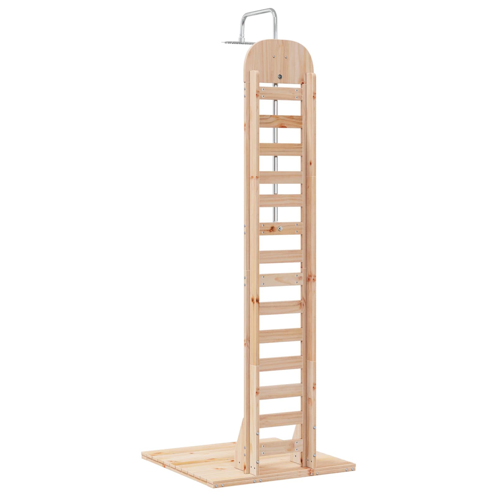 vidaXL Buitendouche 223 cm Massief grenenhout en roestvrij staal