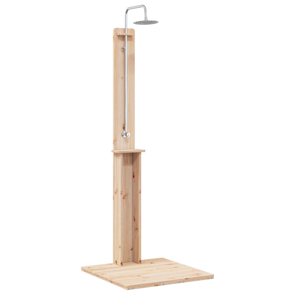 vidaXL Buitendouche Naturel 75 x 76 x 217 cm Massief grenenhout