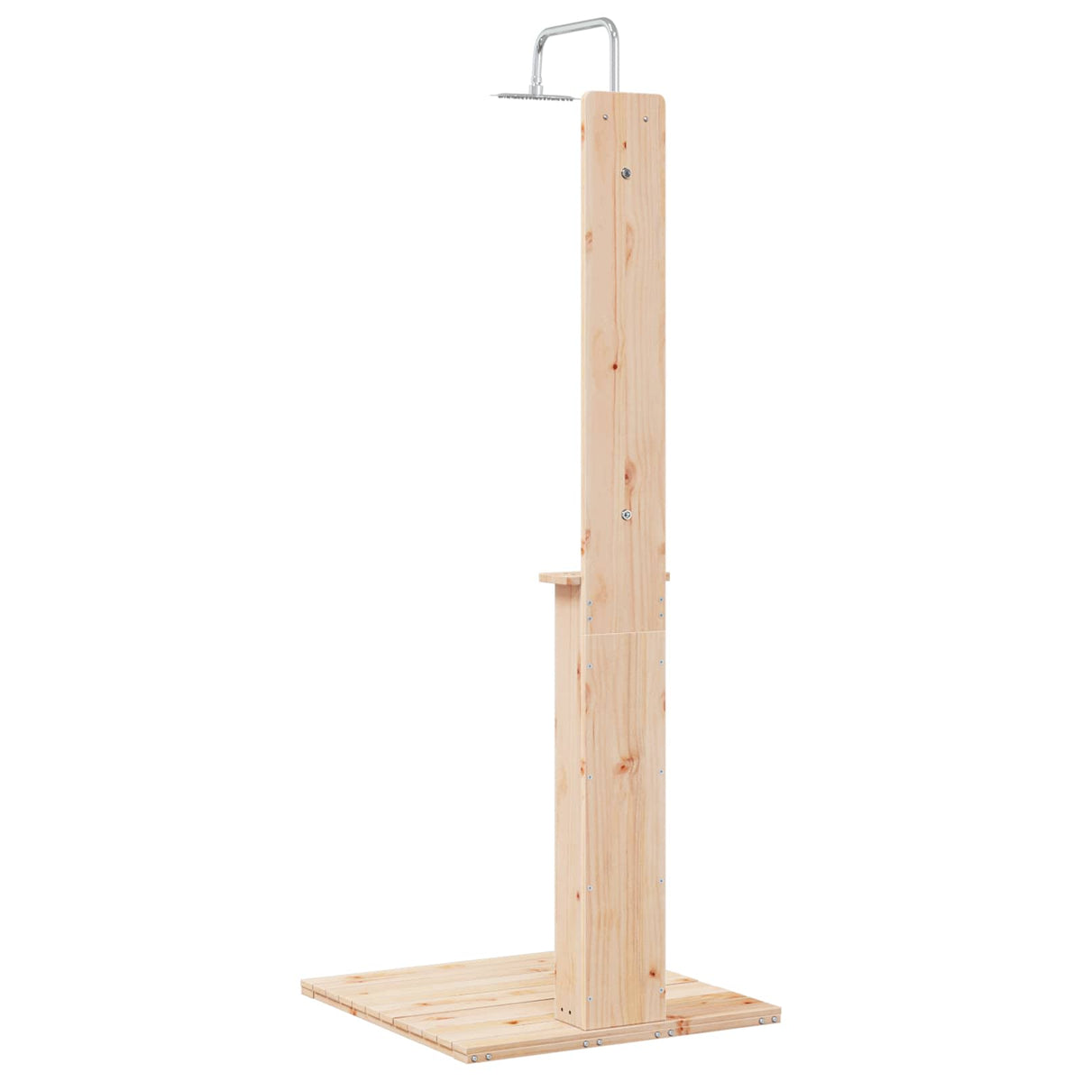 vidaXL Buitendouche Naturel 75 x 76 x 217 cm Massief grenenhout