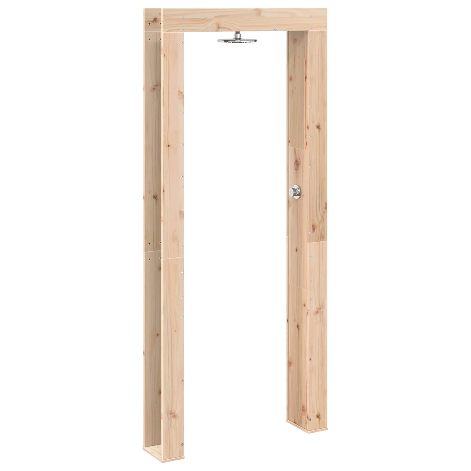 vidaXL Buitendouche 226 cm Massief grenenhout en roestvrij staal