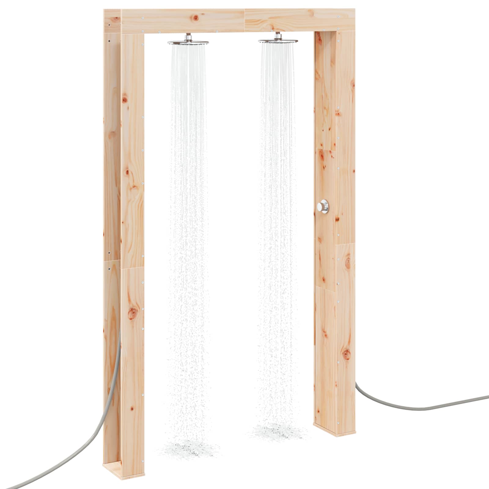 vidaXL Buitendouche Naturel 137 x 23 x 226 cm Massief grenenhout
