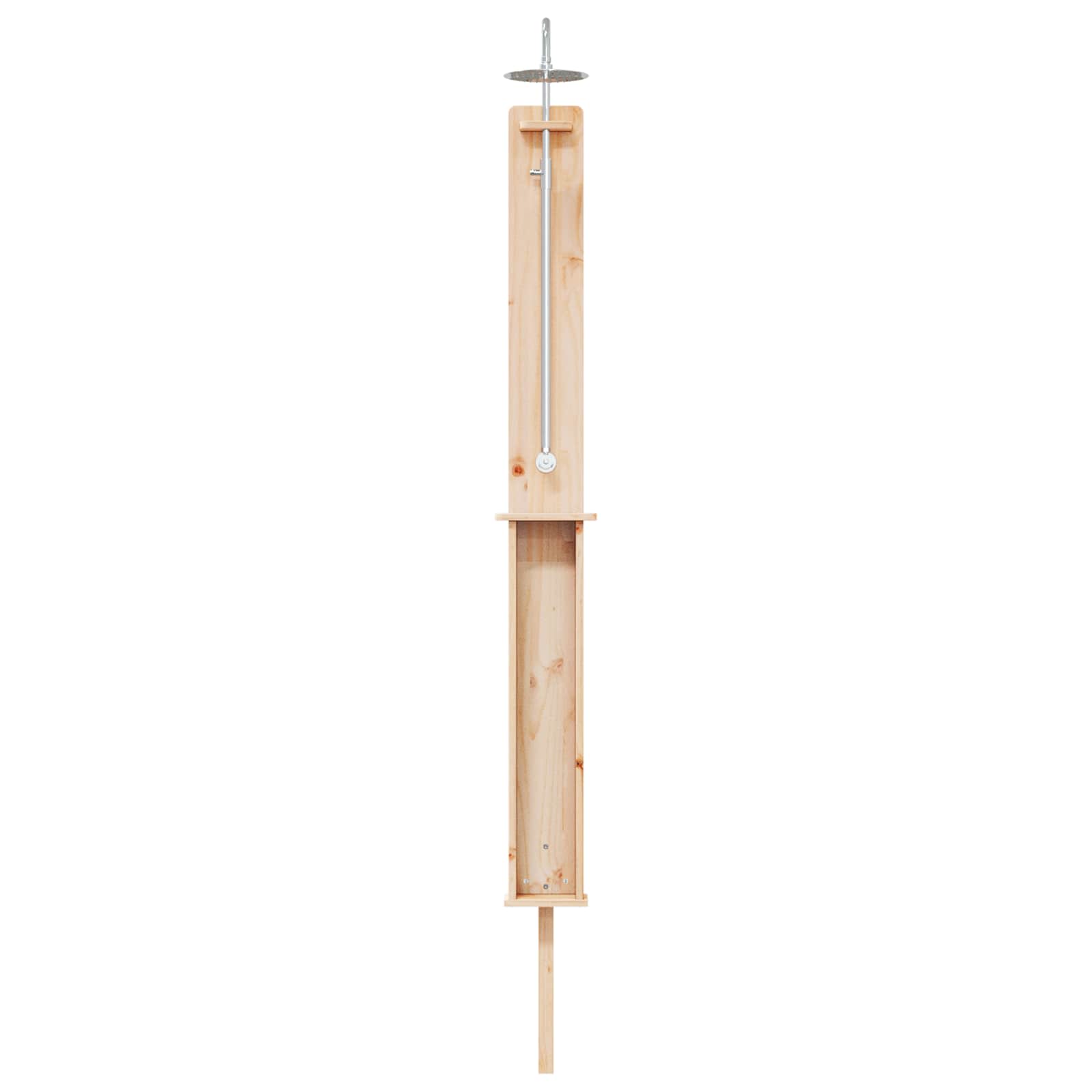 vidaXL Buitendouche Naturel 24 x 19 x 246 cm Massief grenenhout