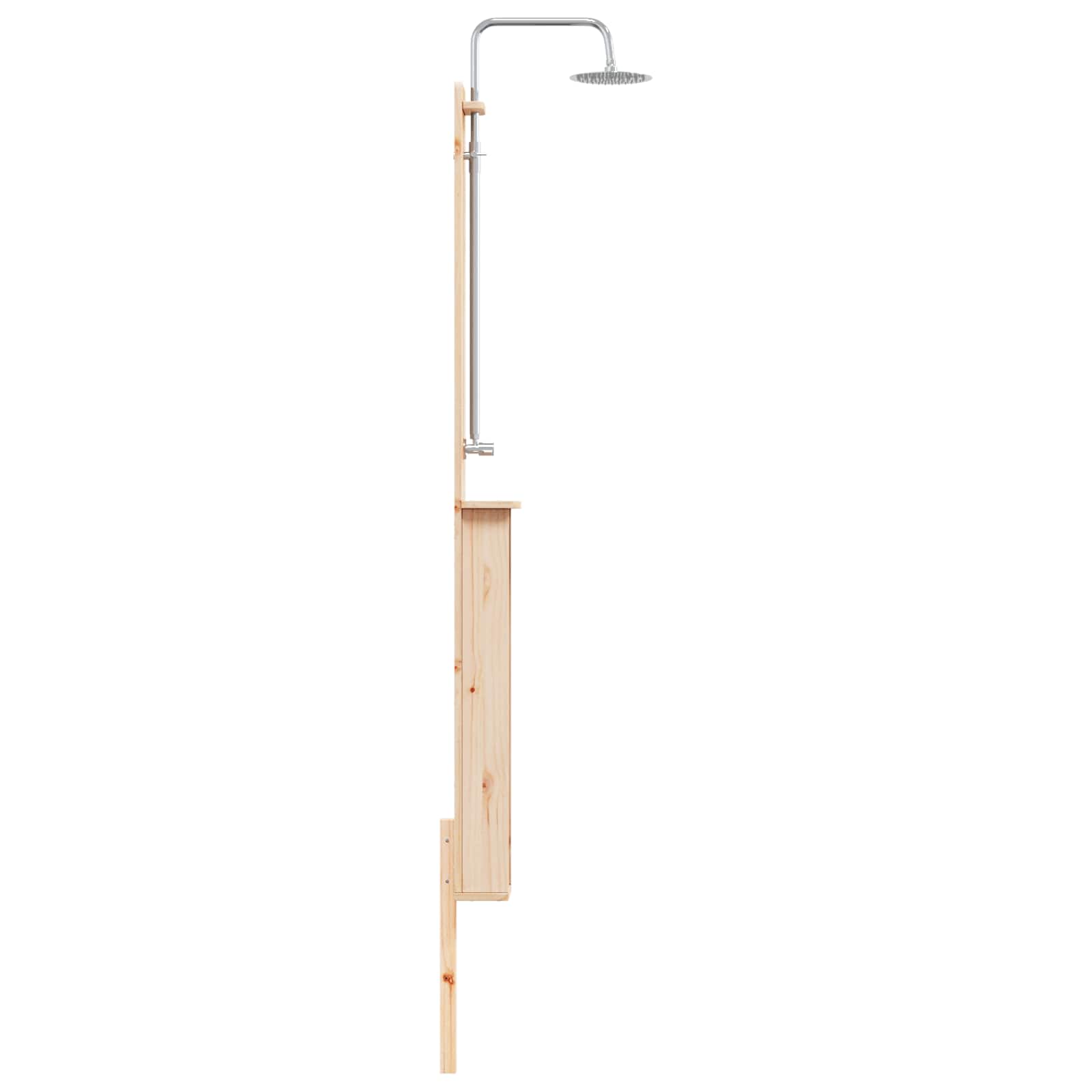 vidaXL Buitendouche Naturel 24 x 19 x 246 cm Massief grenenhout