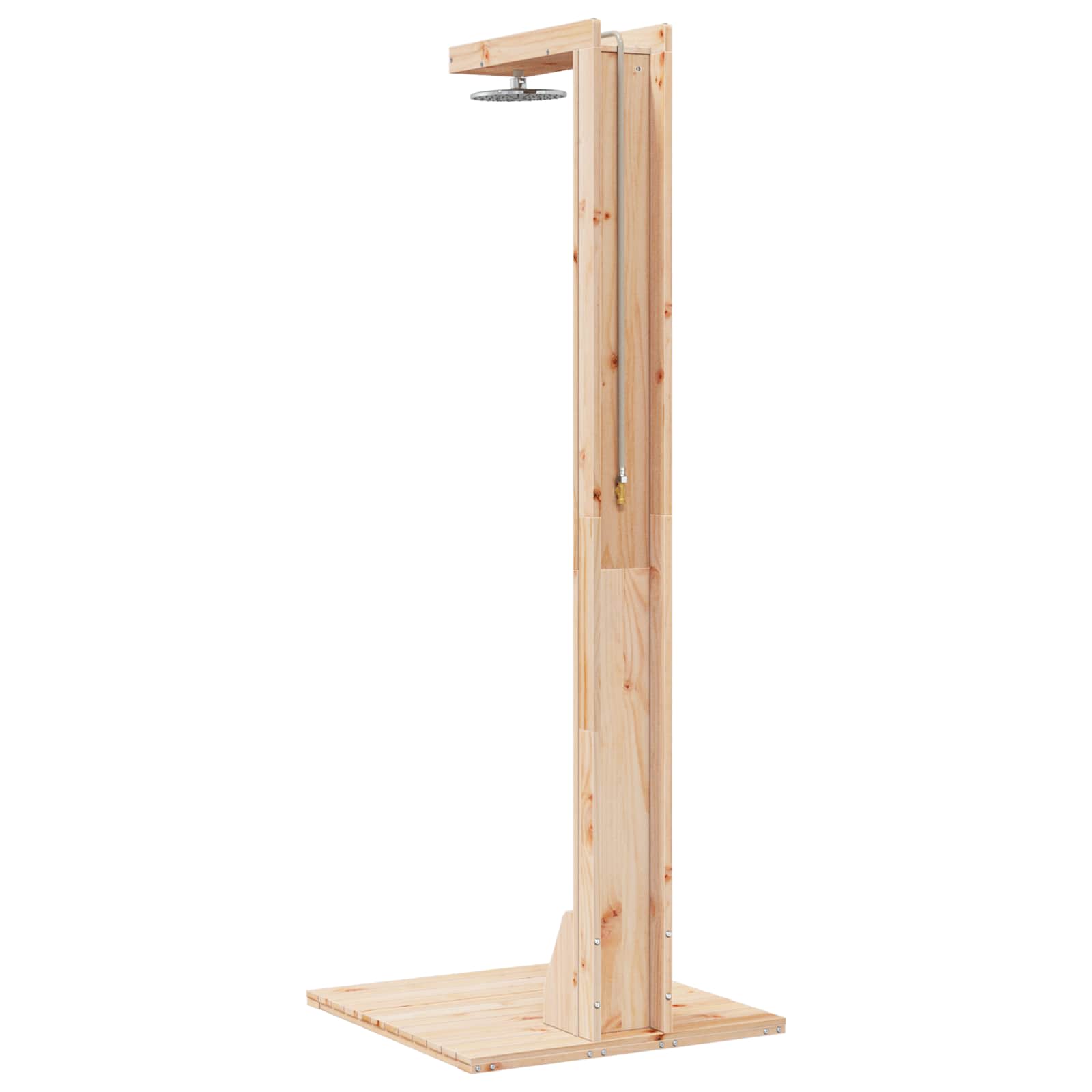 vidaXL Buitendouche 210 cm Massief grenenhout en roestvrij staal