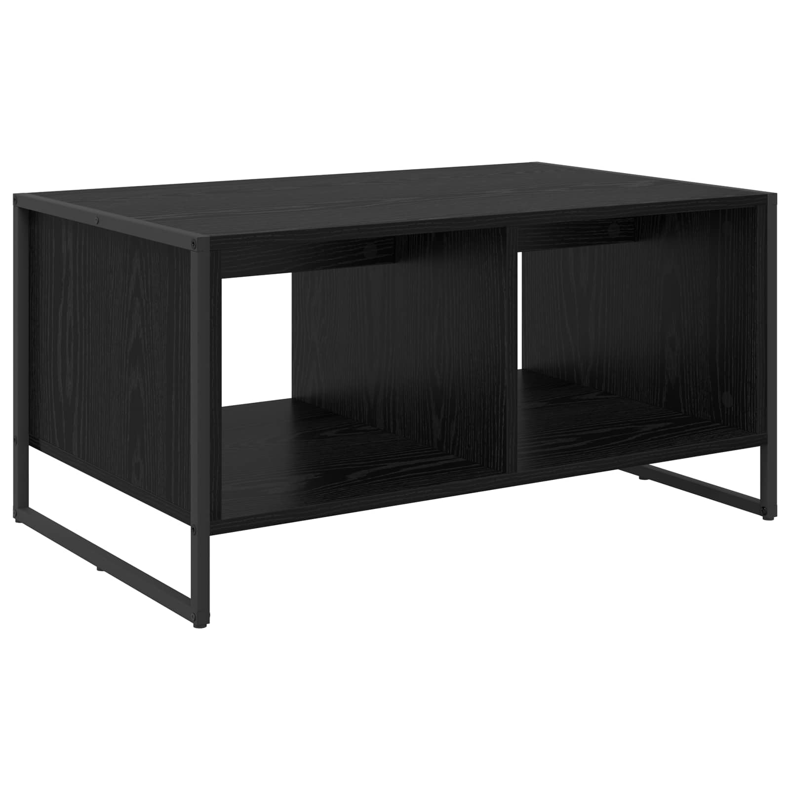 vidaXL Salontafel Zwart Eiken 80 x 50 x 40 cm Bewerkt hout