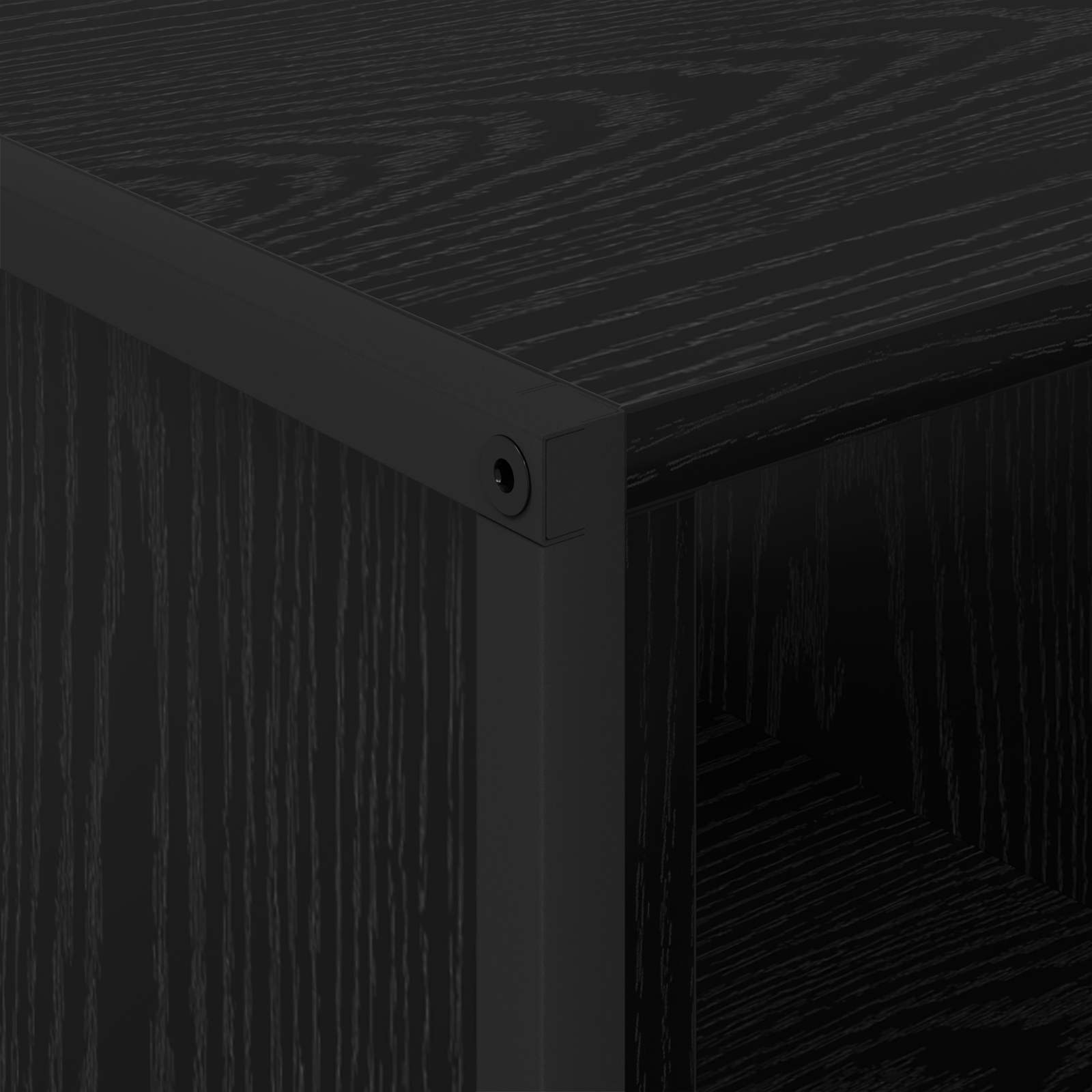 vidaXL Salontafel Zwart Eiken 80 x 50 x 40 cm Bewerkt hout