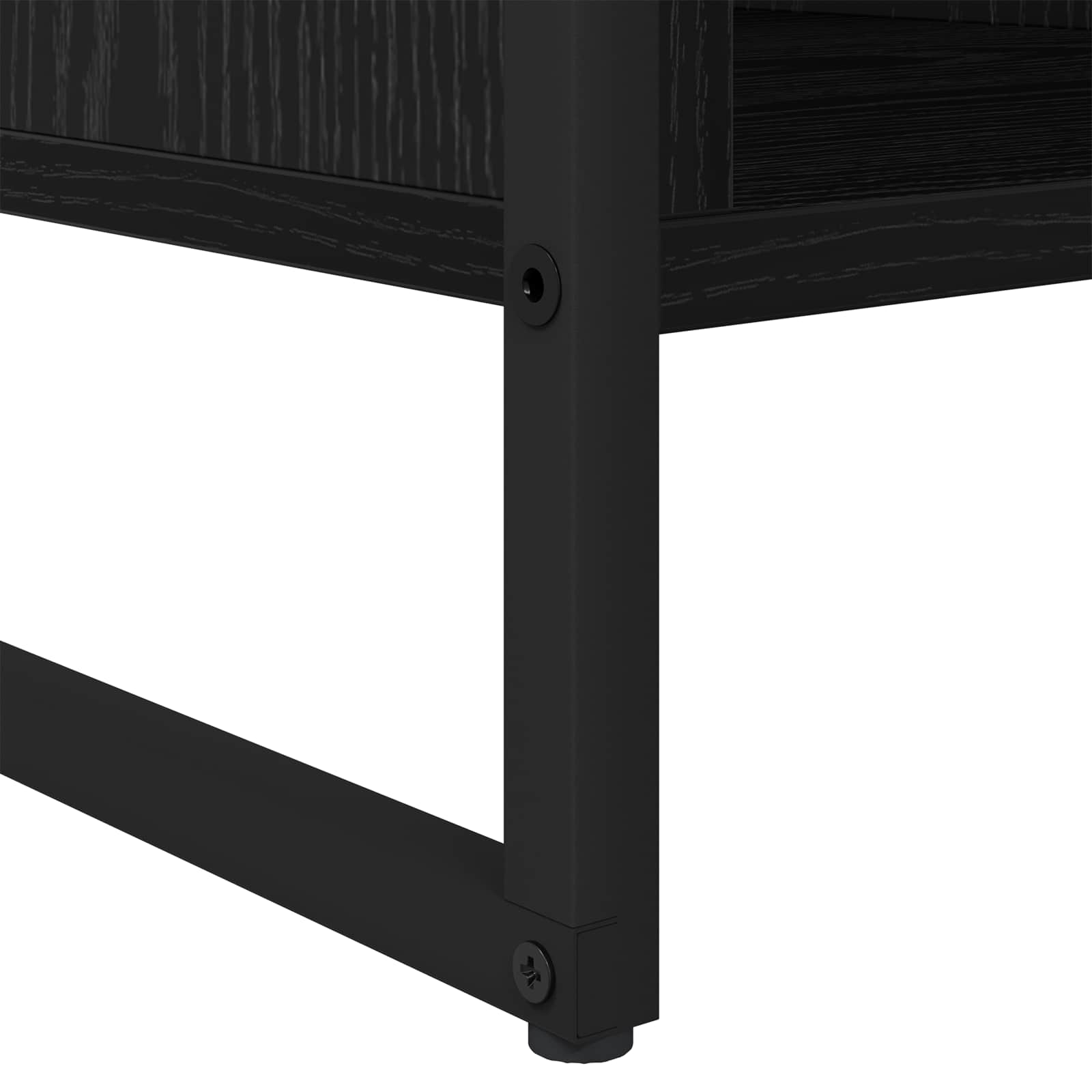 vidaXL Salontafel Zwart Eiken 80 x 50 x 40 cm Bewerkt hout