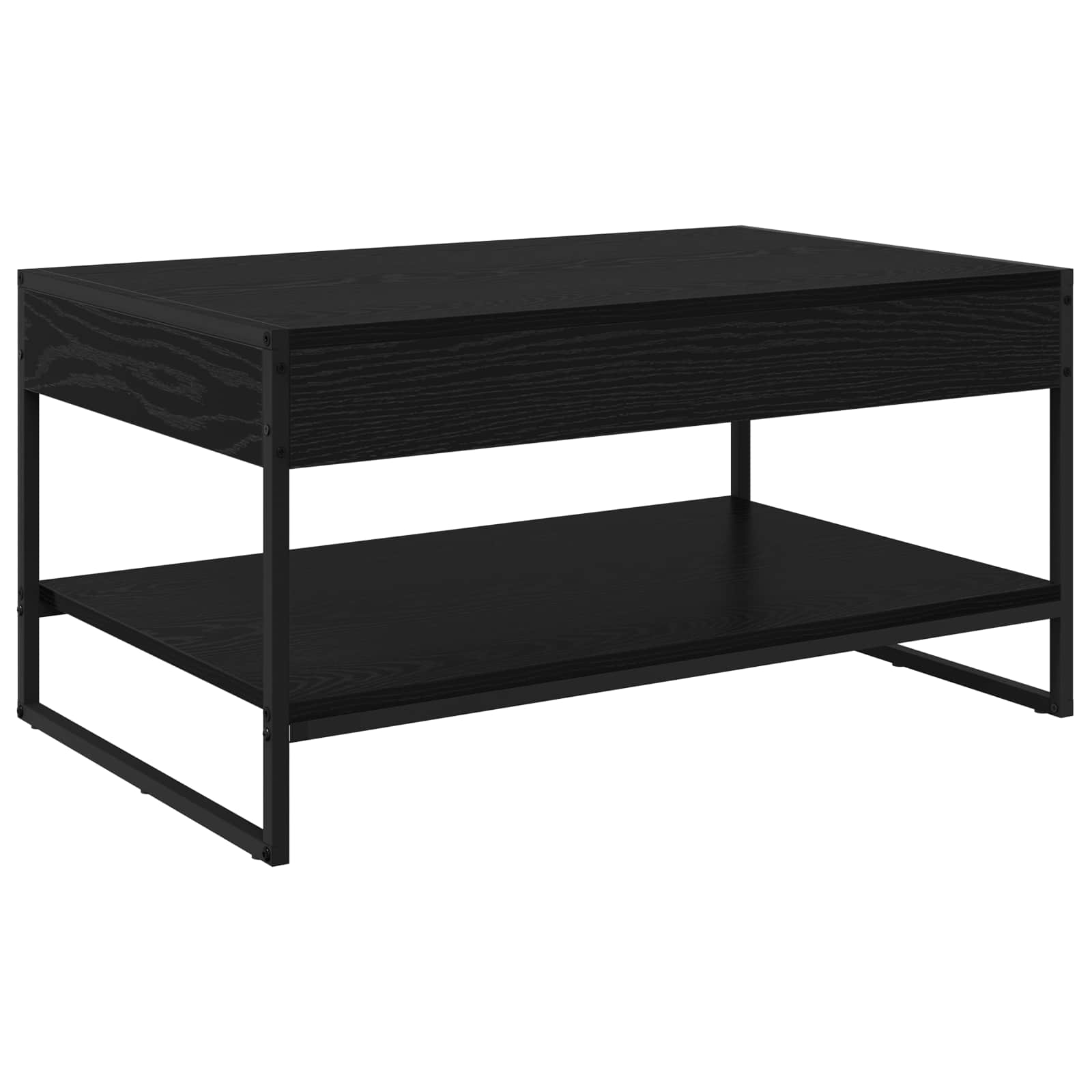 vidaXL Salontafel Zwart Eiken 80 x 50 x 40 cm Bewerkt hout
