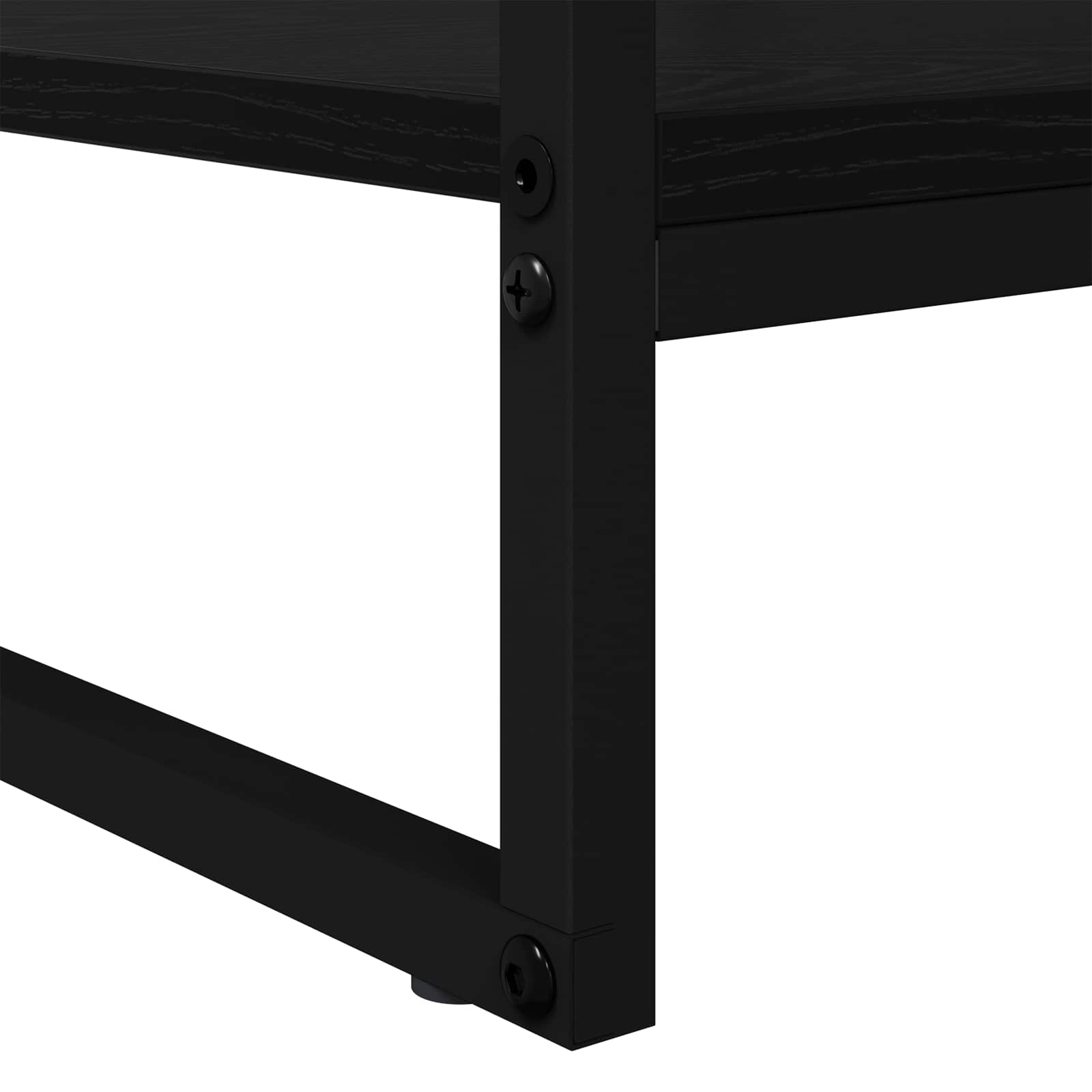 vidaXL Salontafel Zwart Eiken 80 x 50 x 40 cm Bewerkt hout