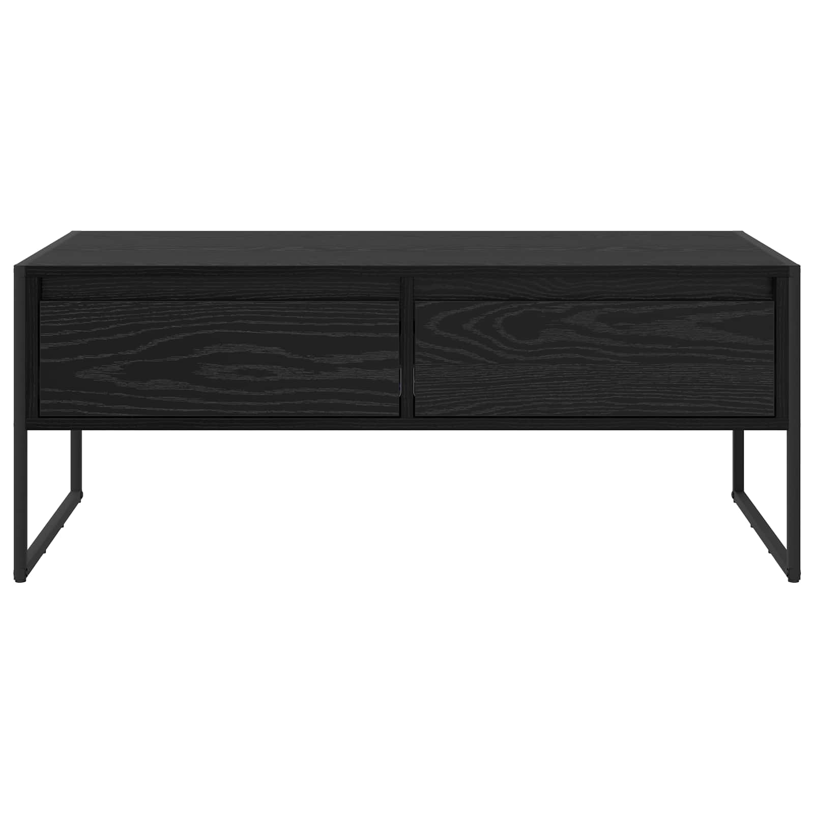 vidaXL Salontafel met lade Zwart Eiken 100 x 46 x 40 cm Bewerkt hout