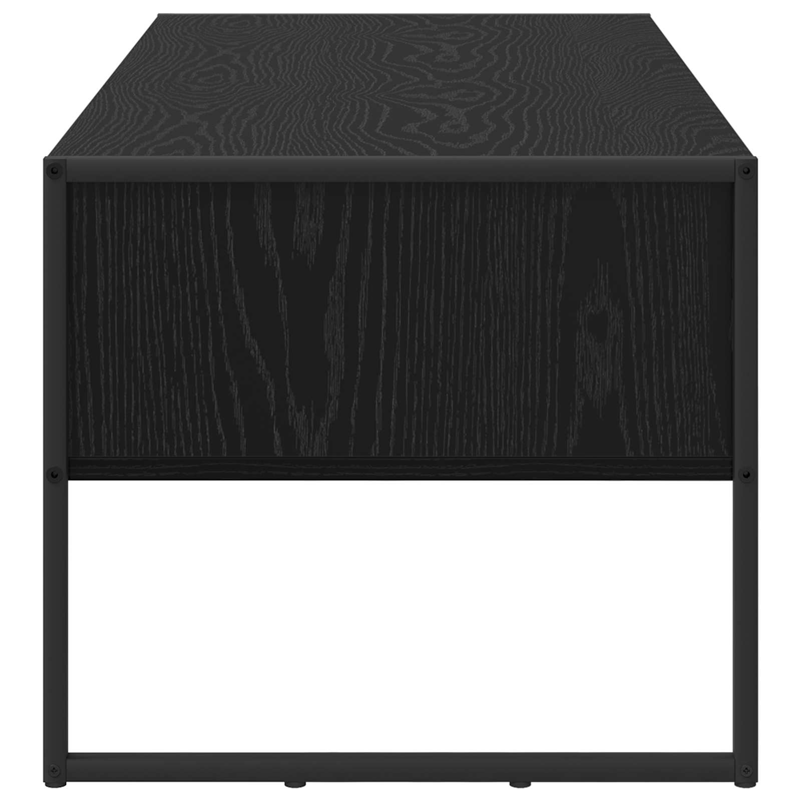 vidaXL Salontafel met lade Zwart Eiken 100 x 46 x 40 cm Bewerkt hout