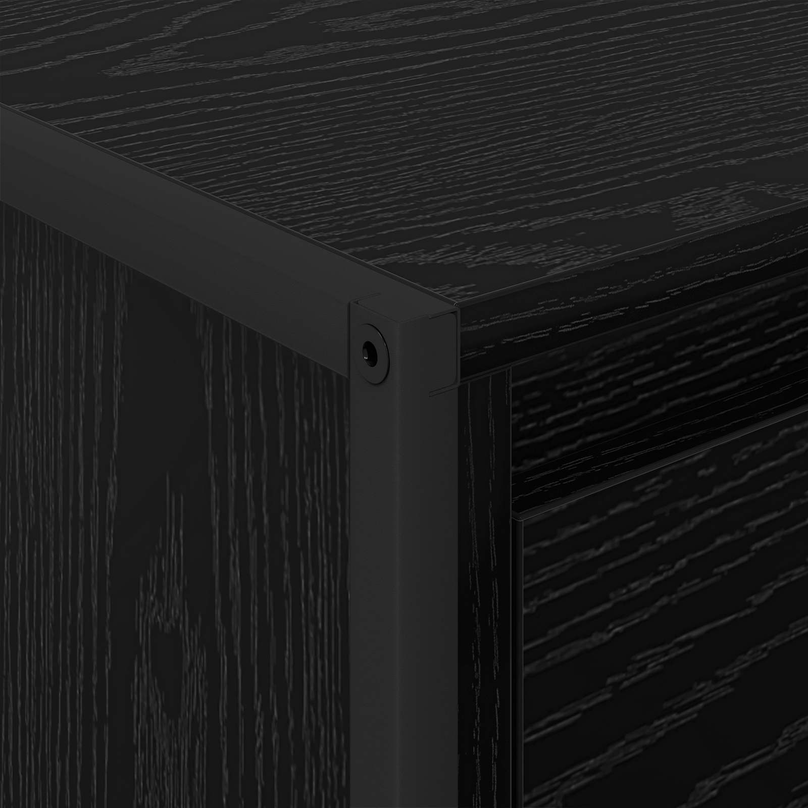 vidaXL Salontafel met lade Zwart Eiken 100 x 46 x 40 cm Bewerkt hout