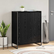 vidaXL Schoenenkast Zwart Eiken 79 x 36 x 100 cm Bewerkt hout