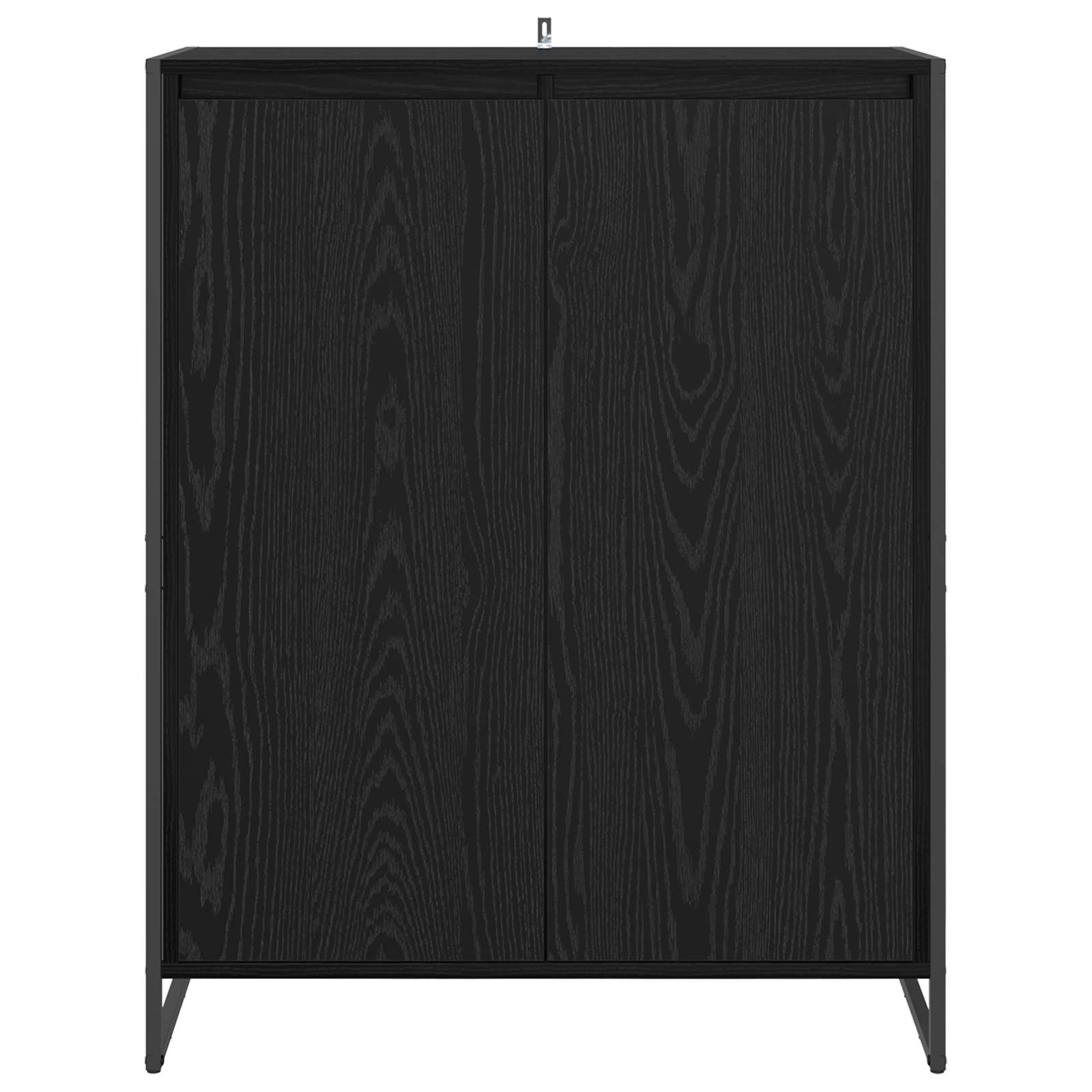 vidaXL Schoenenkast Zwart Eiken 79 x 36 x 100 cm Bewerkt hout