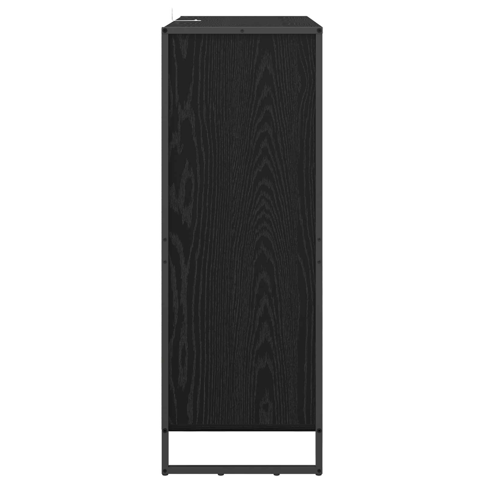 vidaXL Schoenenkast Zwart Eiken 79 x 36 x 100 cm Bewerkt hout