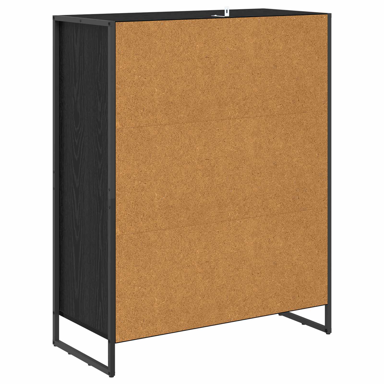 vidaXL Schoenenkast Zwart Eiken 79 x 36 x 100 cm Bewerkt hout