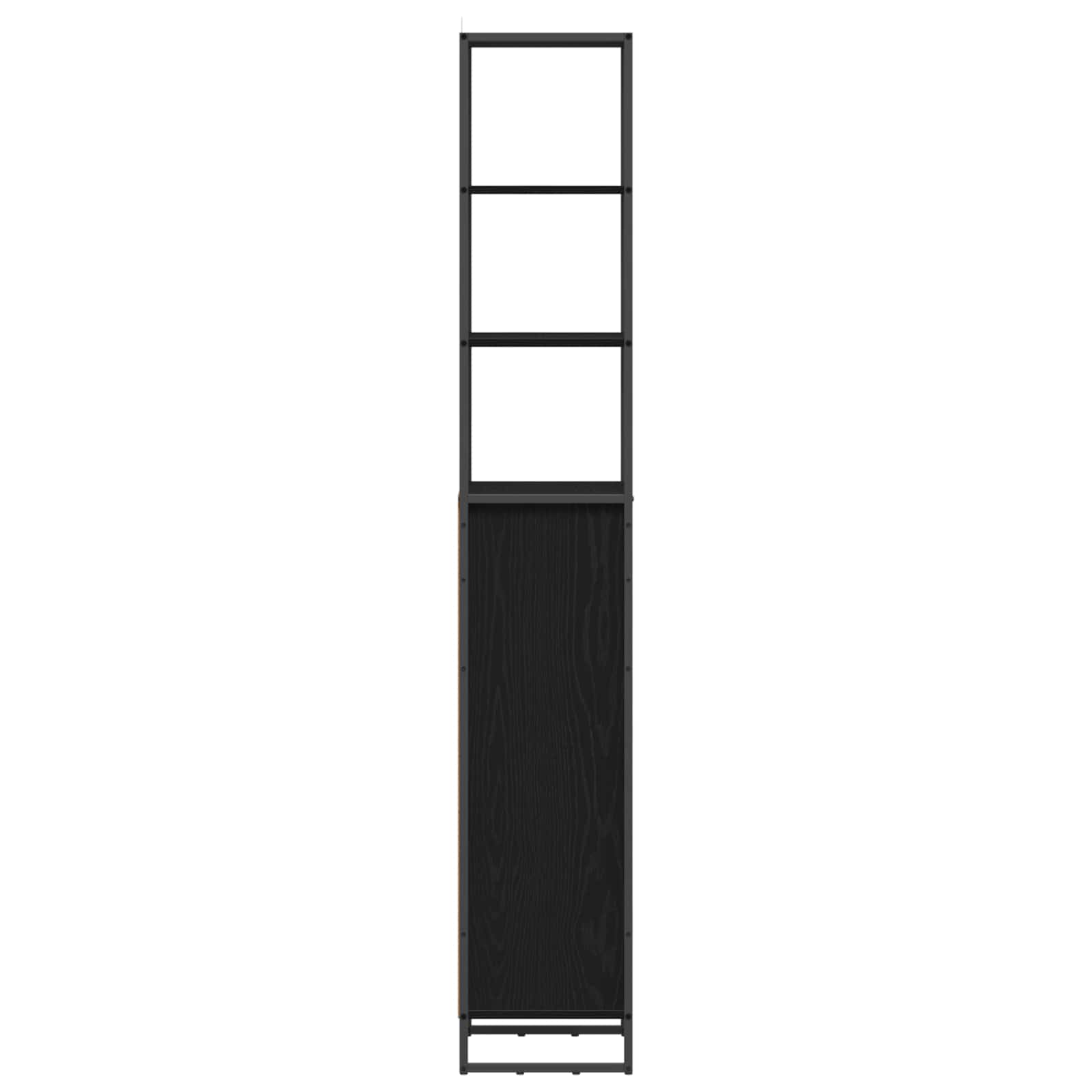vidaXL Badkamer Kast Zwart Eiken 40 x 30 x 180 cm Bewerkt hout