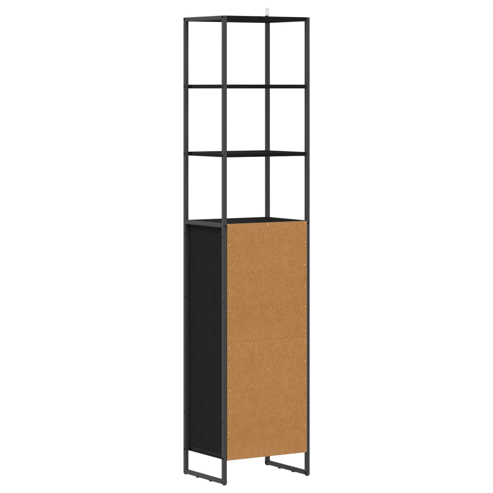 vidaXL Badkamer Kast Zwart Eiken 40 x 30 x 180 cm Bewerkt hout