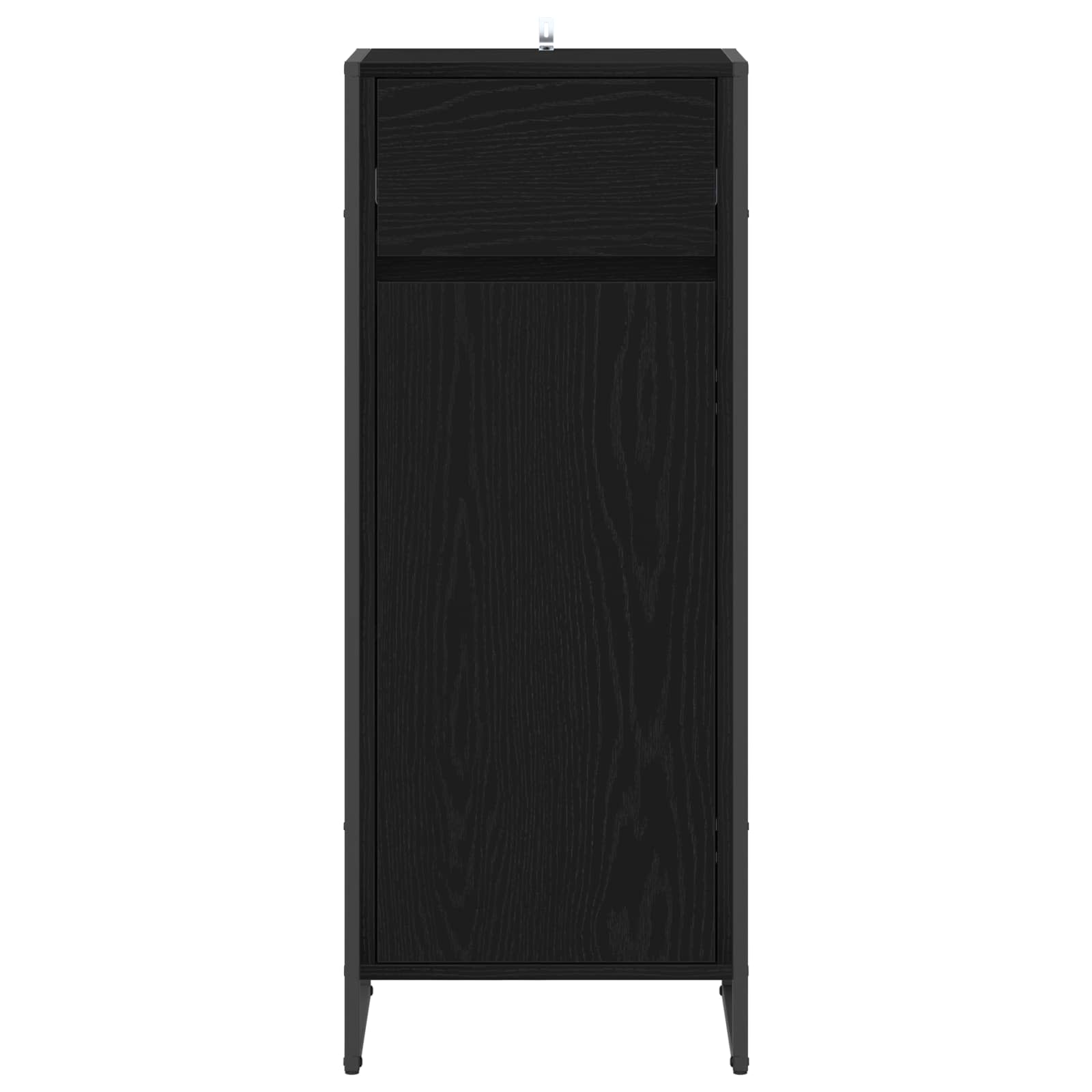 vidaXL Badkamer Kast Zwart Eiken 40 x 30 x 100 cm Bewerkt hout