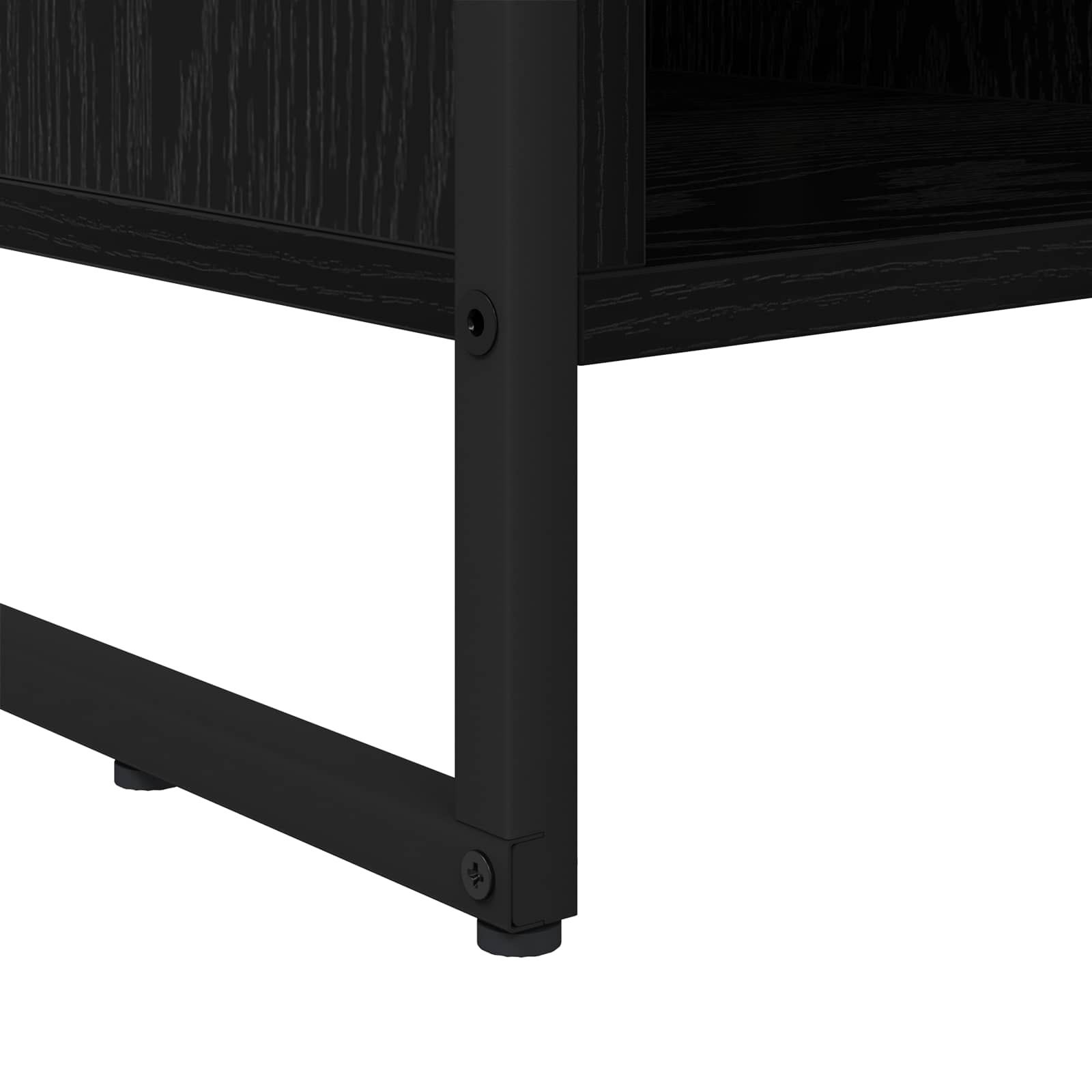 vidaXL TV-kast met lade Zwart Eiken 100 x 36 x 49,5 cm Bewerkt hout